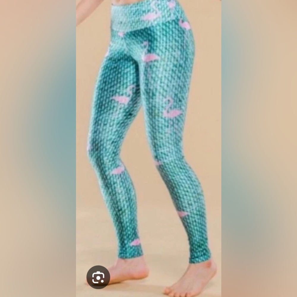 Goldsheep yoga leggings pink flamingo size L